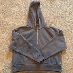 Vuori Restore Half Zip Hoodie in Clove. Size XL.